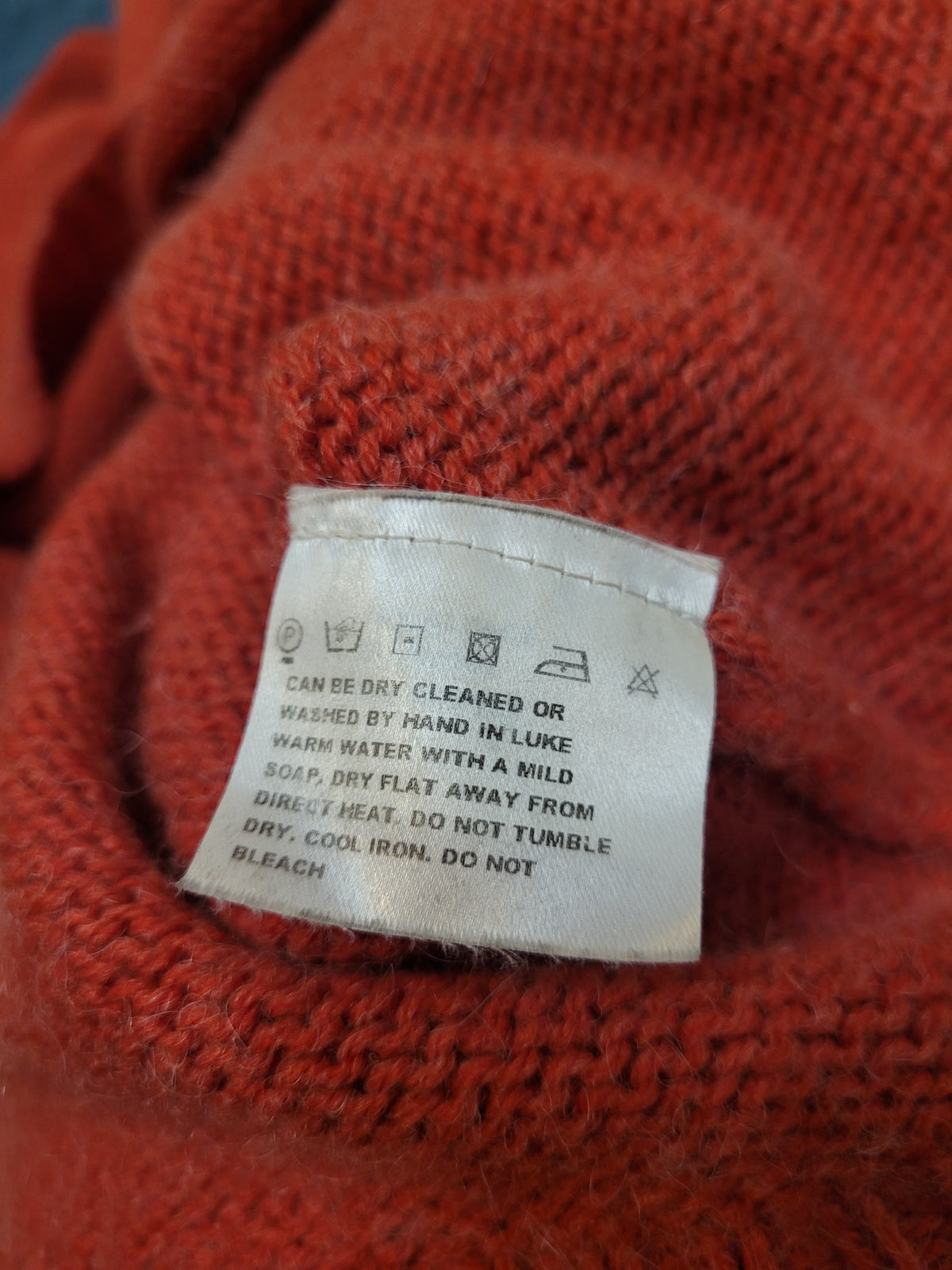 Ness Red Turtleneck Wool Blend Sweater