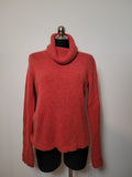 Ness Red Turtleneck Wool Blend Sweater