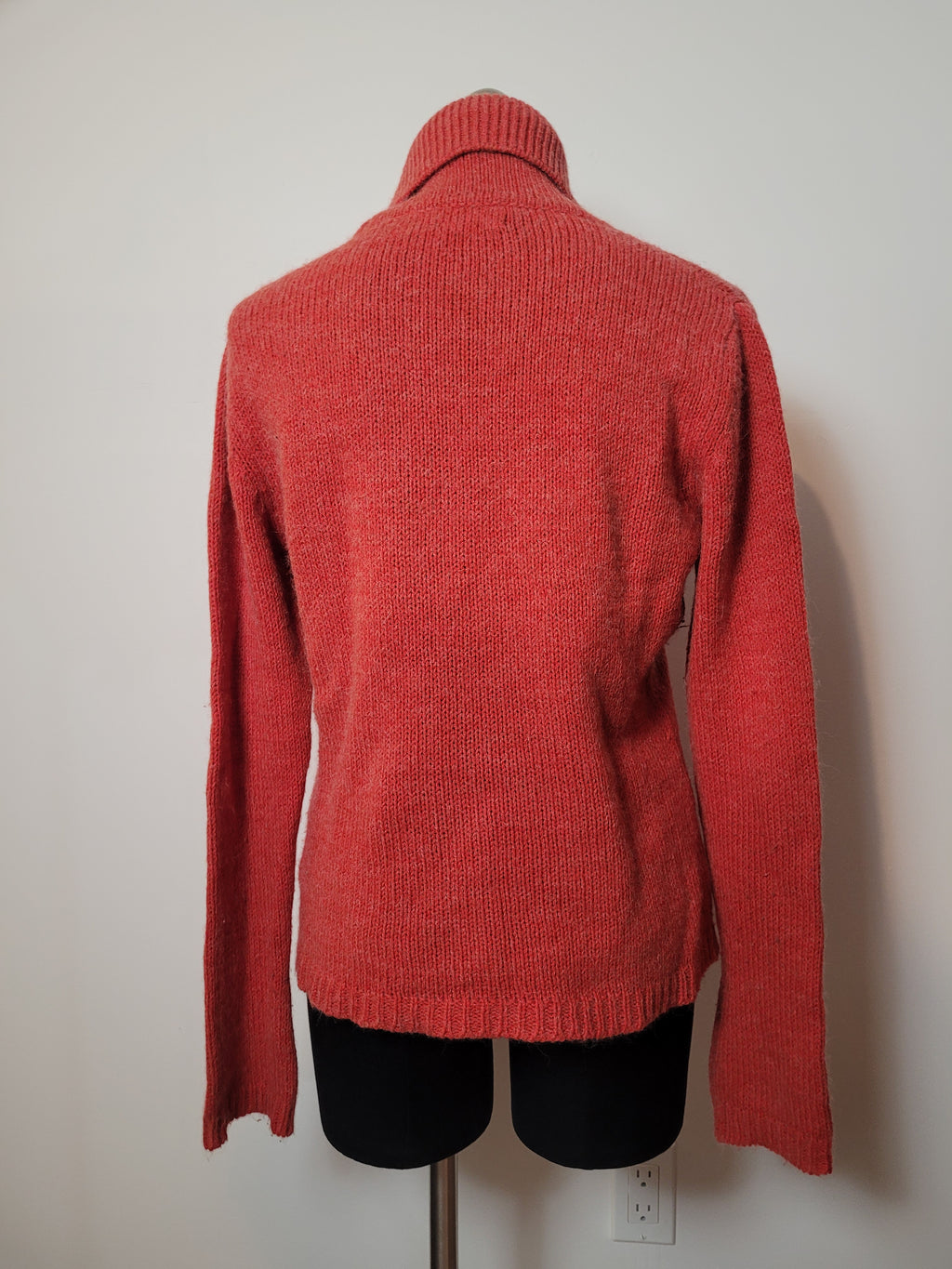 Ness Red Turtleneck Wool Blend Sweater