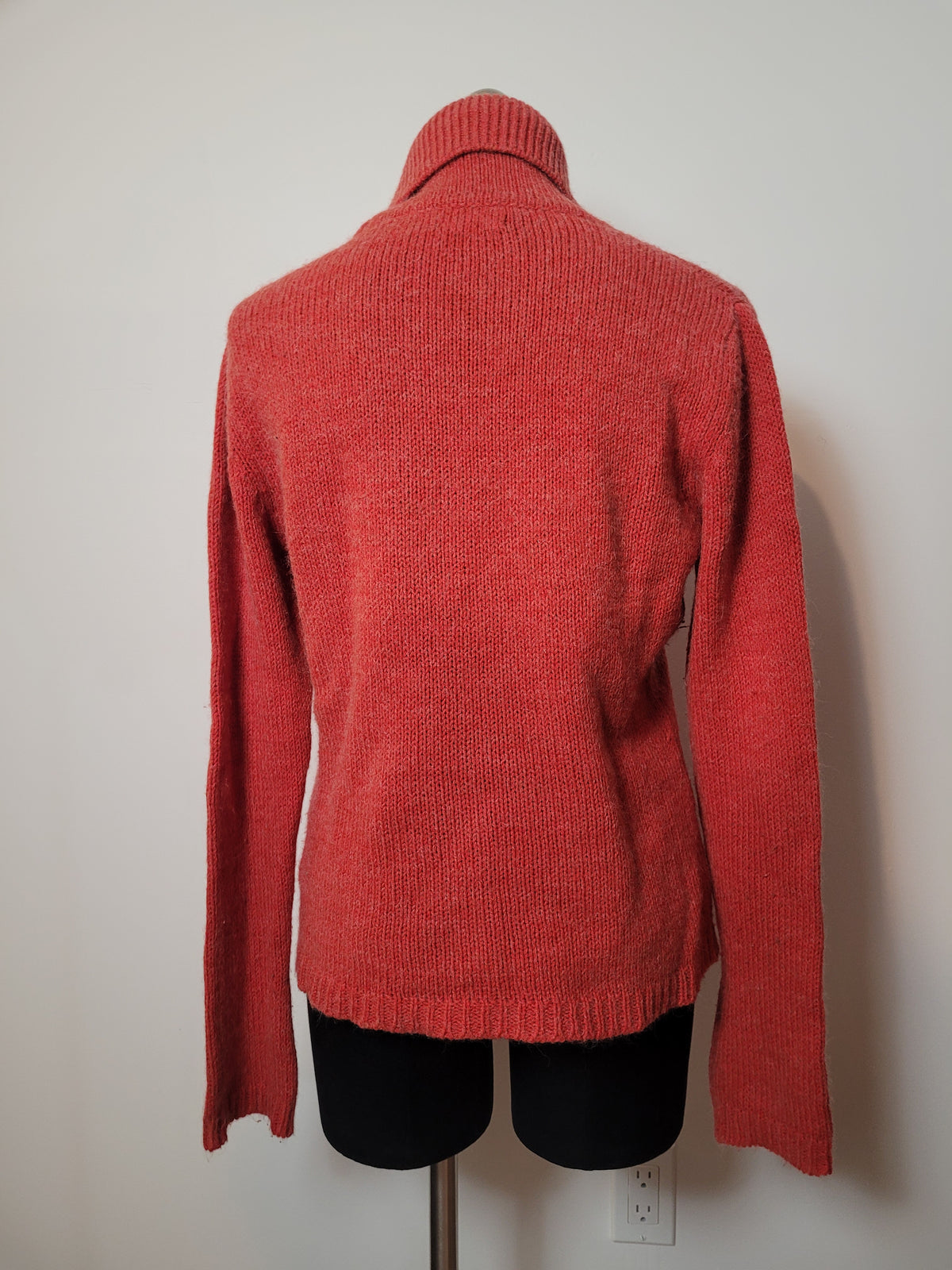 Ness Red Turtleneck Wool Blend Sweater