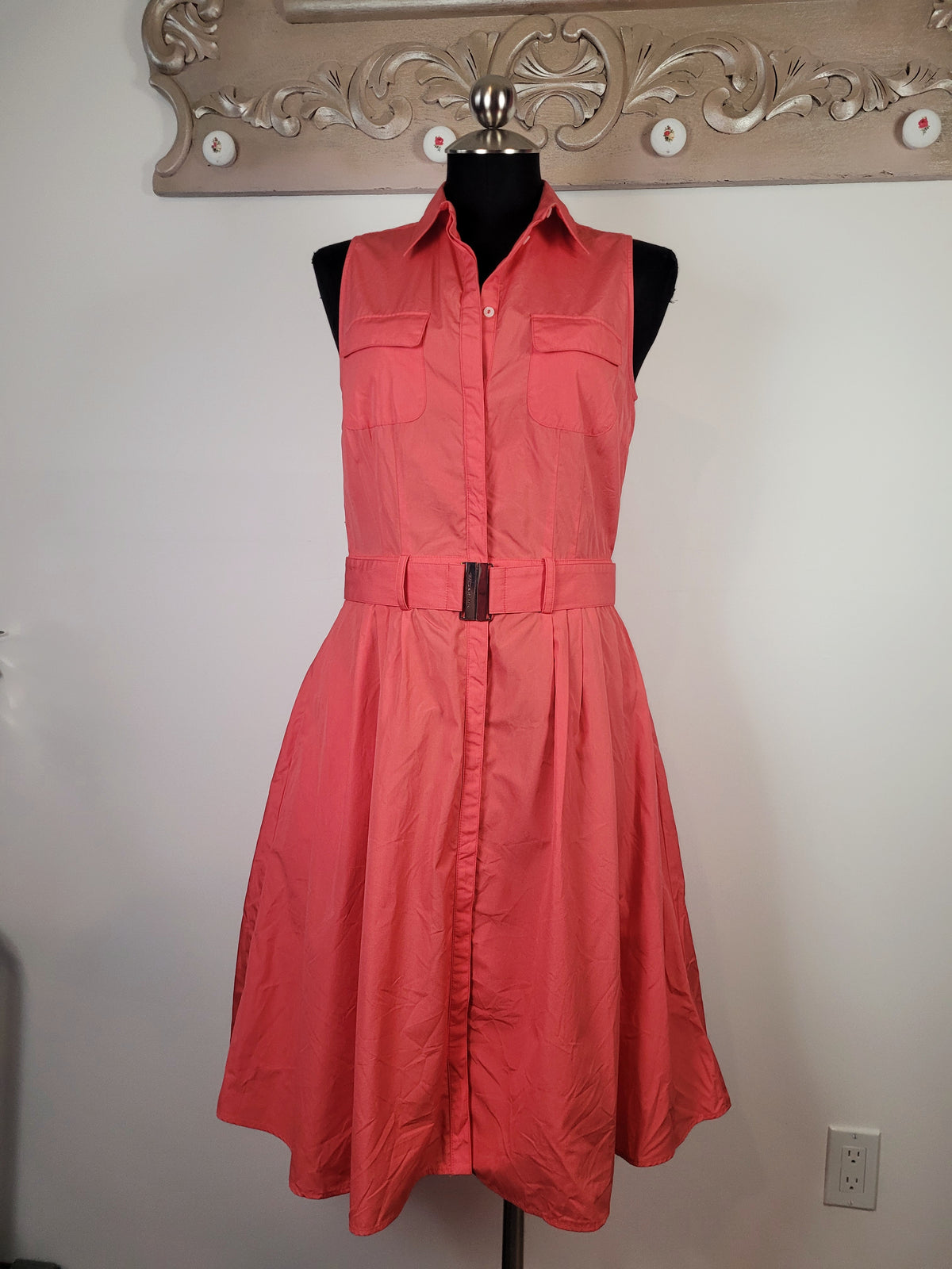 Paul and Shark Pink Cotton Shirt Dress