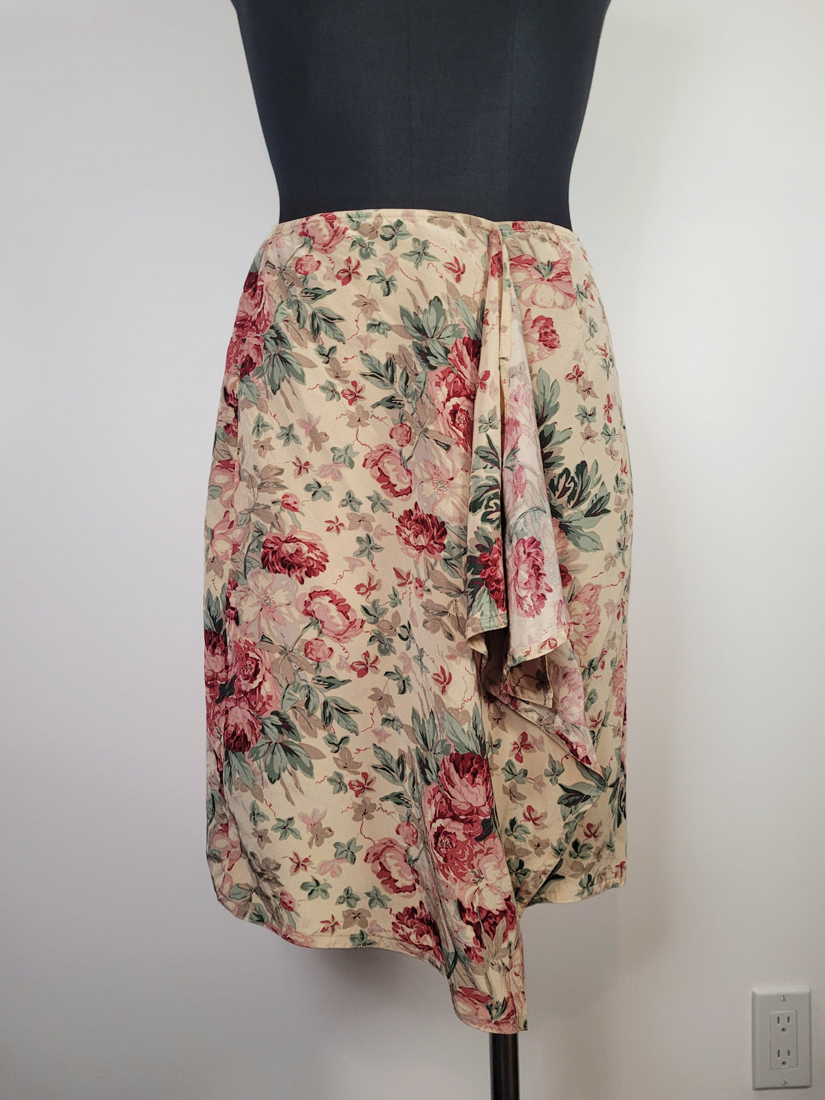 Ralph Lauren Floral Silk Wrap Skirt