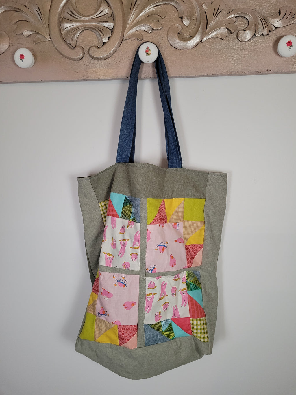 Hand Made Patchwork Tote Bag