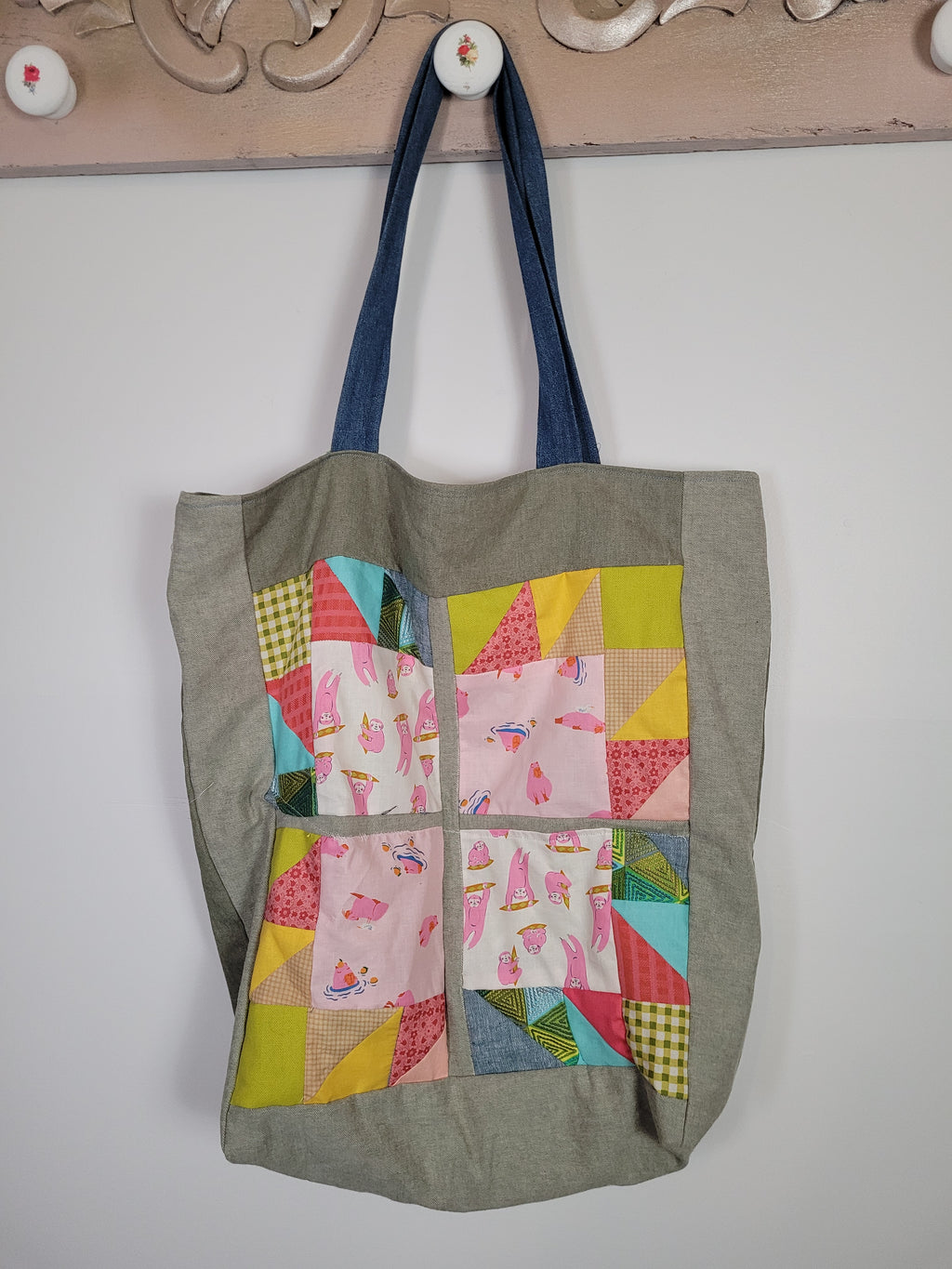 Hand Made Patchwork Tote Bag