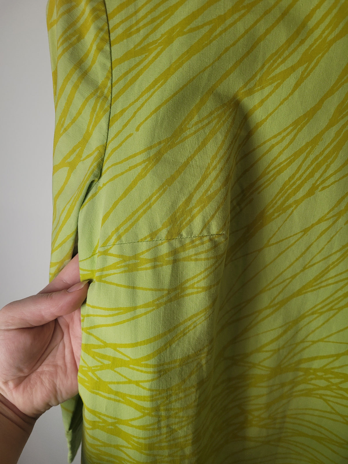 60s Green Vuokko Screen Printed Mini Dress