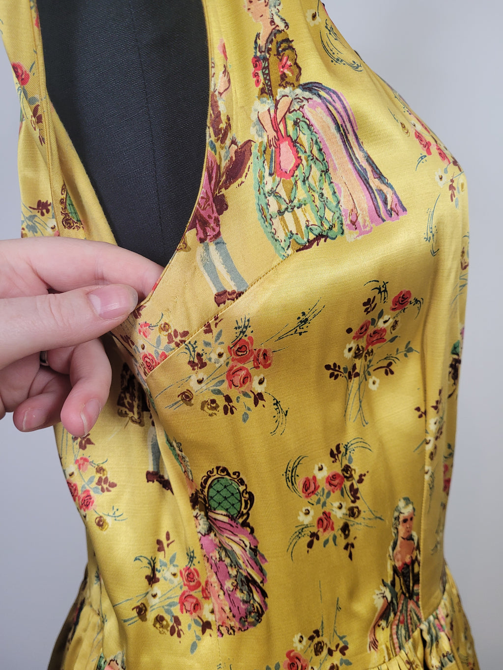 Handmade Vintage Satin Romantics Tunic Dress
