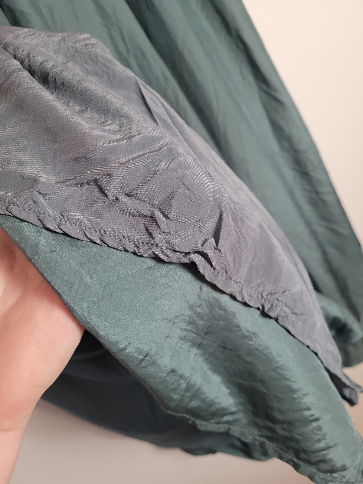 Teal Blue Silk Button Up Maxi Skirt