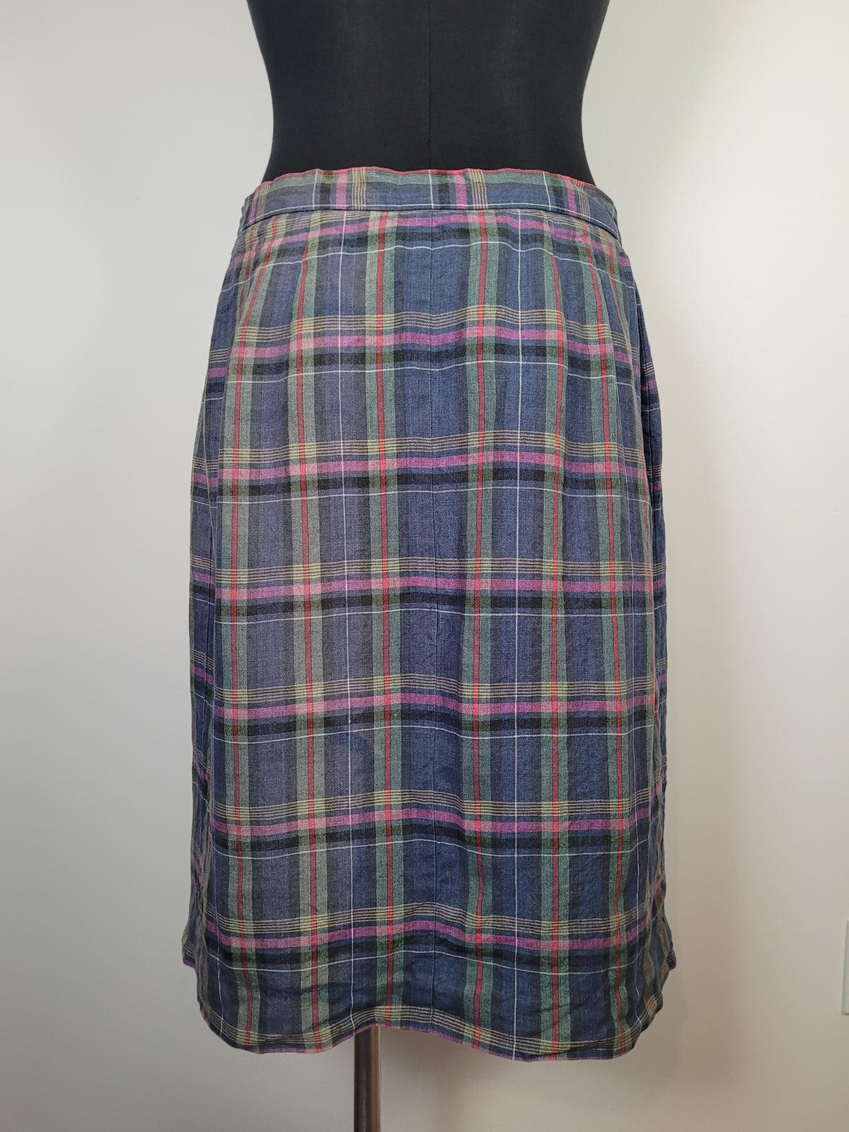 Vintage Talbots Irish Linen Plaid Skirt