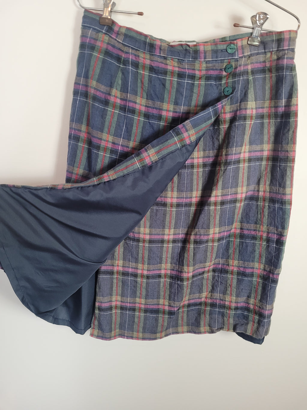 Vintage Talbots Irish Linen Plaid Skirt