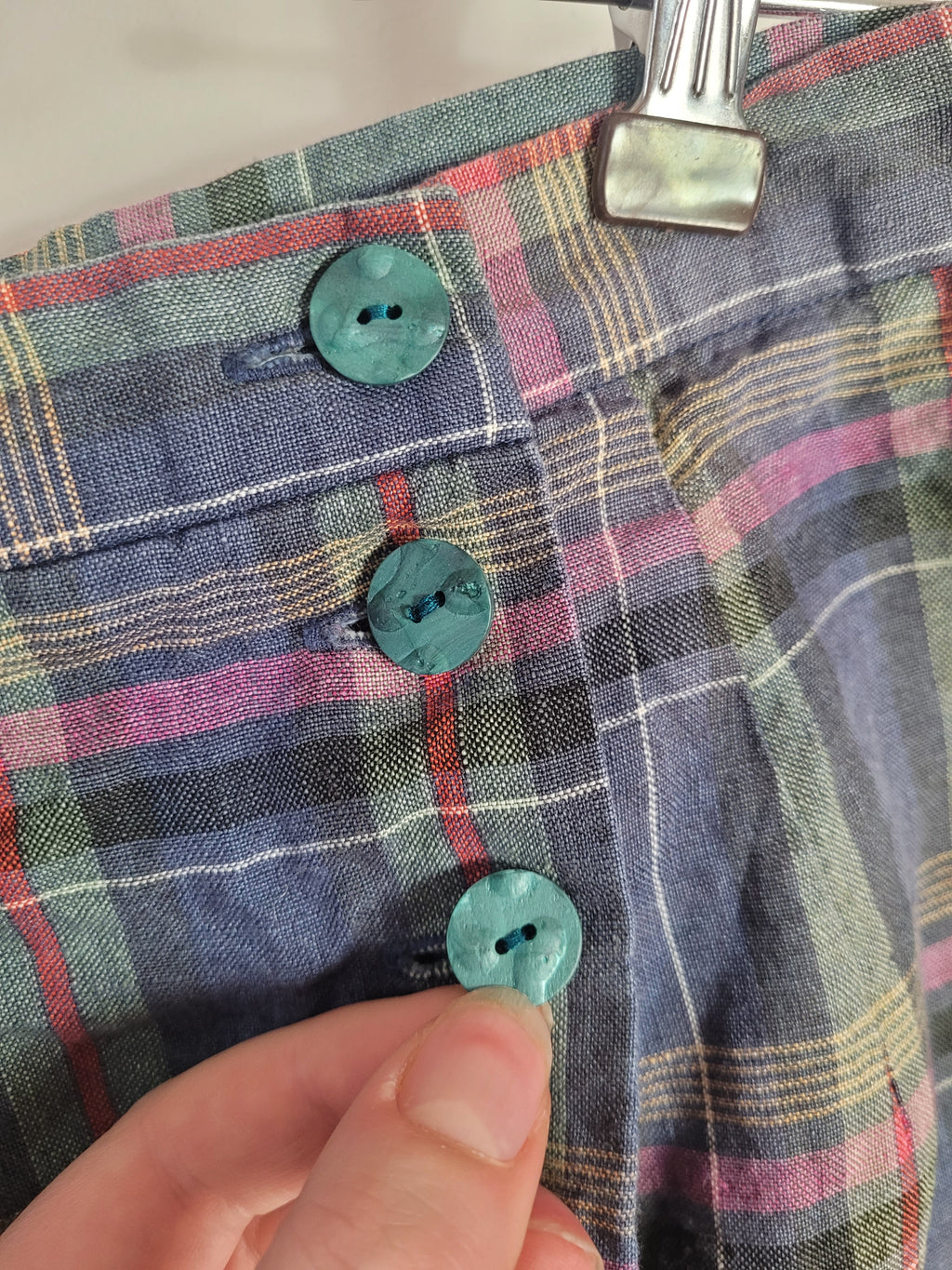 Vintage Talbots Irish Linen Plaid Skirt